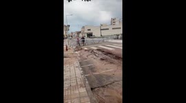 Drought zone left immobilized after devastating flood in La Ràpita, Spain