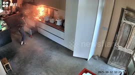 Calm 82-year-old woman prevents disaster after loose gas hose causes kitchen explosion