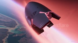 UNCAPTIONED: Sci-fi style 'space delivery vehicle' can send medical kits or military supplies anywhere on Earth in UNDER AN HOUR