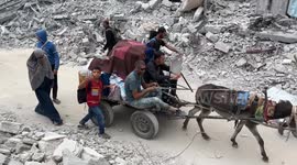 Displaced Palestinians face Israeli-led destruction while returning home in Gaza