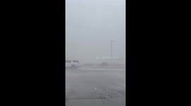 Severe storm and flash flooding hit Earp, California, USA