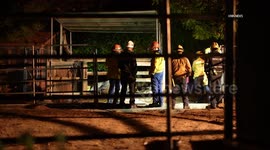 US, Los Angeles: Sylmar Rescue Team Responds To Downed Horse Incident