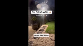 “When DIY goes wrong”—husband’s downpipe disaster floods yard in viral Instagram clip with 357k views