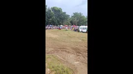 Tuk tuk crashes into crowd at wacky race style rally