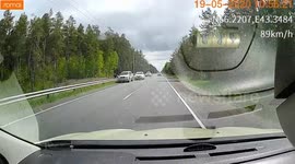 Car Can't Quite Slip Through Tight Fit