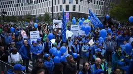 Thousands take to streets of Brussels as national strike causes major disruptions