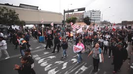 Clashes erupt during national protest against government and insecurity in Peru