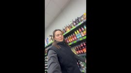 Friendly cat relaxes among chip bags in Polatsk, Belarus