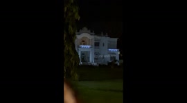 Student film crew captures mysterious door slamming open and shut in haunted mansion moment