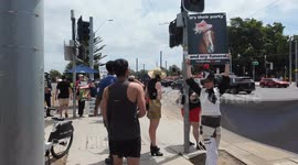 Protest the Grand Everest Race 2025, Sydney, Australia