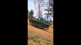 Soviet T-37A Amphibious Tank in Action - Rare WWII Light Tank