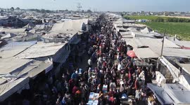Drone footage shows life slowly returning to Gaza’s markets after ceasefire