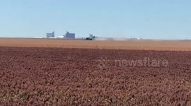 Good yields reported as harvest advances near Ulysses, Kansas