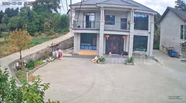 Vehicle falls into backyard, young boy first to respond in Guizhou, China