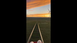 Beautiful Sunset Over the Grasslands