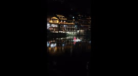 Girl Dances Gracefully on Raft