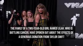 Taylor Swift sparks stream of donations to two-year-old cancer patient