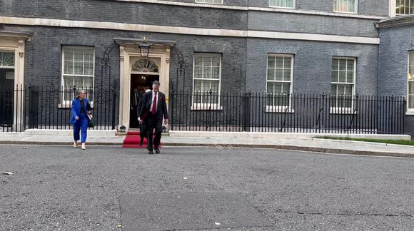 UK Prime Minister Keir Starmer and President Zelenskyy leave 10 Downing Street
