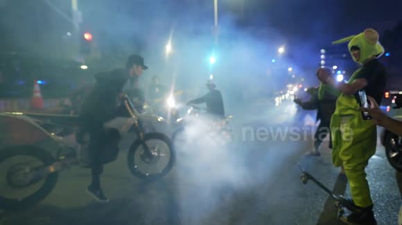 A Vans skate event in downtown Los Angeles got out of hand Saturday night, prompting a massive response from the Los Angeles Police Department
