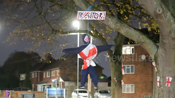Outrage as Effigy of British Prime Minister, Sir Keir Starmer is Hung from Tree in West Midlands