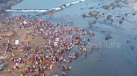 India: Thousands of Hindu devotees perform rituals during 'Chhath Puja' festival