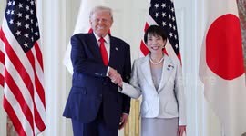 UNCAPTIONED: Trump Praises Japan's First Female PM in Landmark Tokyo Visit