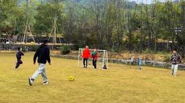 Child accidentally hit by soccer ball during practice in Zhejiang, China