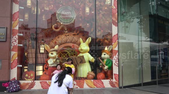 Celebrating Halloween Vietnamese Style:A Creative  Window Display in Ho Chi Minh City,Saigon, Vietnam