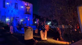 Magical Halloween-Decorated Houses Light Up Hollywood Nights