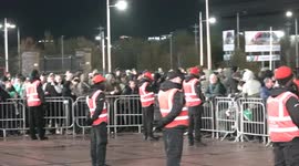 thousands of celtic fans sing sack the board ahead of the first martin o neil game