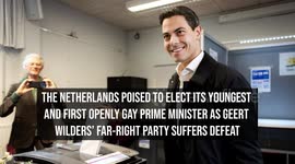 The Netherlands Poised to Elect Its Youngest and First Openly Gay Prime Minister as Geert Wilders' Far-Right Party Suffers Defeat