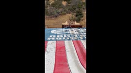 Rainbow Slide mishap with children in Oak Glen, California, USA
