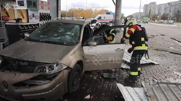 Four injured in Russian drone strike on Sumy gas station, Ukraine says ...