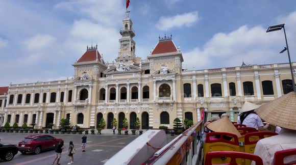Saigon,renamed Ho Chi Minh City, Join a tour beginning at City Hall, on an open-top bus.