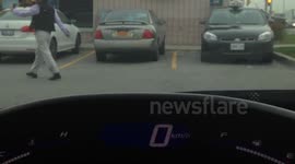 Man Dancing Outside Gas Station Michael Jackson Different Angle