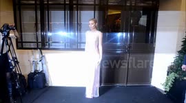 Abbey Clancy Shows of her figure in a stunning outfit