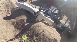 Dirt Bikes Have Head on Collision - Cave Creek Arizona Trail 2124