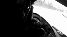 Bus driver having snacks at the speed of 110km/h