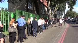 Londoners queue for more than a mile to get their hands on a burger