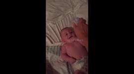 Baby gets fright from Fan