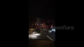 Huge tail backs on the M40 after crane explosion