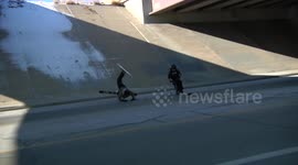 Bleeding in the middle of the highway