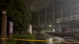 Japan: Construction Scaffolding Collapses in Chiba Amid Tornado Warning