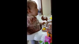 Baby who loves chocolate