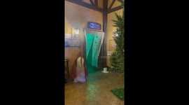 Halloween-themed haunted toilet shocks visitors in Qingdao, Shandong, China