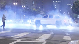 US, Los Angeles: Downtown Los Angeles Dodgers Win World Series Crowd Activities Part 3