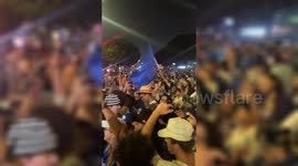 Los Angeles Dodgers fans celebrate 5-4 World Series victory