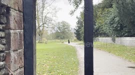King Charles walks to Sunday church service at Sandringham amid Prince Andrew titles controversy