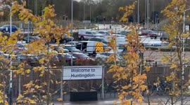 Video shows forensic teams at the scene of mass stabbing on UK train