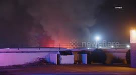 US, Phoenix: Glendale 2nd Alarm Storage Building Fire
